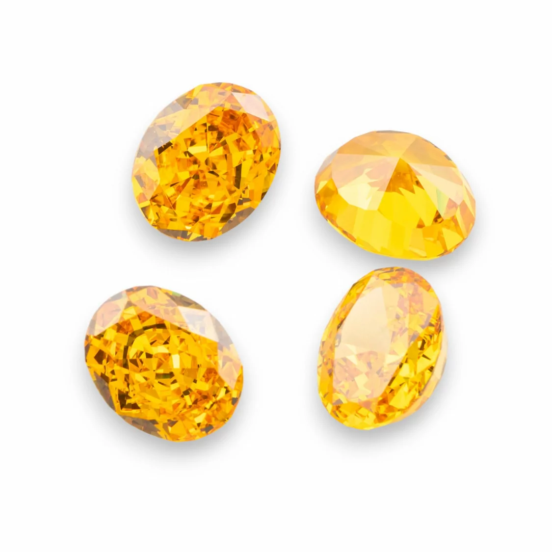 Gemma Corindone Sintetico Created Corundum Taglio Ovale 8x10mm 4pz Yellow Topaz-PIETRE DA CASTONE E ZIRCONI | Worldofjewel.com