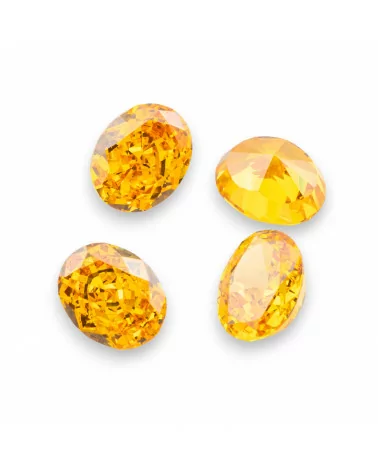 Gemma Corindone Sintetico Created Corundum Taglio Ovale 8x10mm 4pz Yellow Topaz-PIETRE DA CASTONE E ZIRCONI | Worldofjewel.com