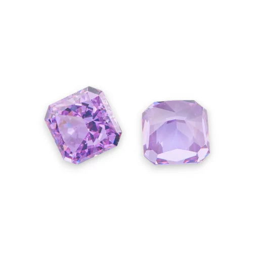 Gem Synthetic Corundum Created Corundum Square Cut 10mm 4pcs Lavender