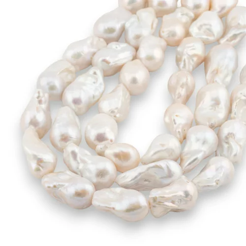 Baroque Drop River Pearls (NBQ) 85-90gr White