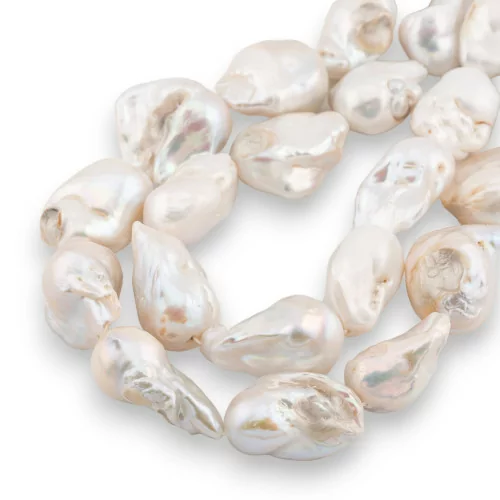 Baroque Teardrop River Pearls (NWE) 120-130gr Λευκό