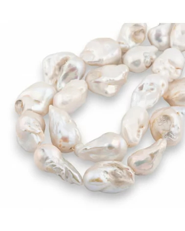 Perle Di Fiume Barocche A Goccia (NWE) 120-130gr Bianco-PERLE BAROCCHE | Worldofjewel.com