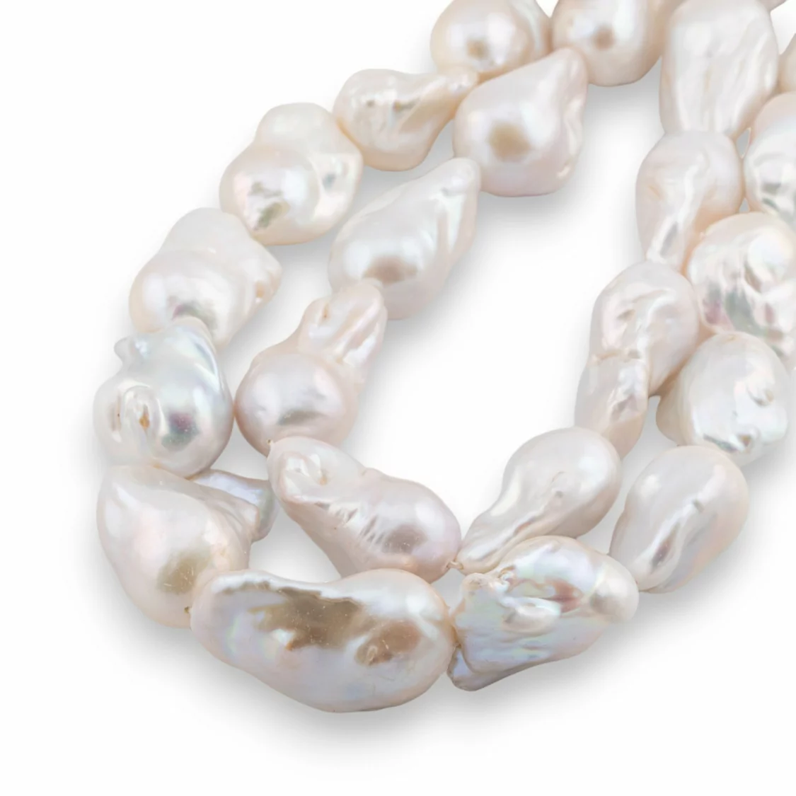 Perle Di Fiume Barocche A Goccia (YNT) 120-130gr Bianco-PERLE BAROCCHE | Worldofjewel.com