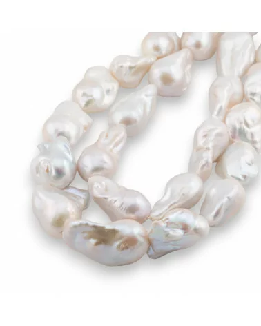 Perle Di Fiume Barocche A Goccia (YNT) 120-130gr Bianco-PERLE BAROCCHE | Worldofjewel.com