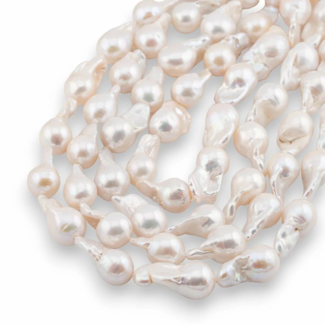 Perle Di Fiume Barocche A Goccia (YWP) 50-55gr Bianco-PERLE BAROCCHE | Worldofjewel.com