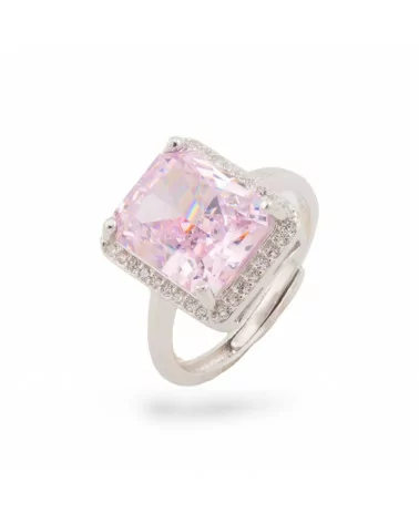 Anello Di Argento 925 Con Misura Regolabile 1pz MOD2 Rosa-ANELLI DI ARGENTO 925 | Worldofjewel.com