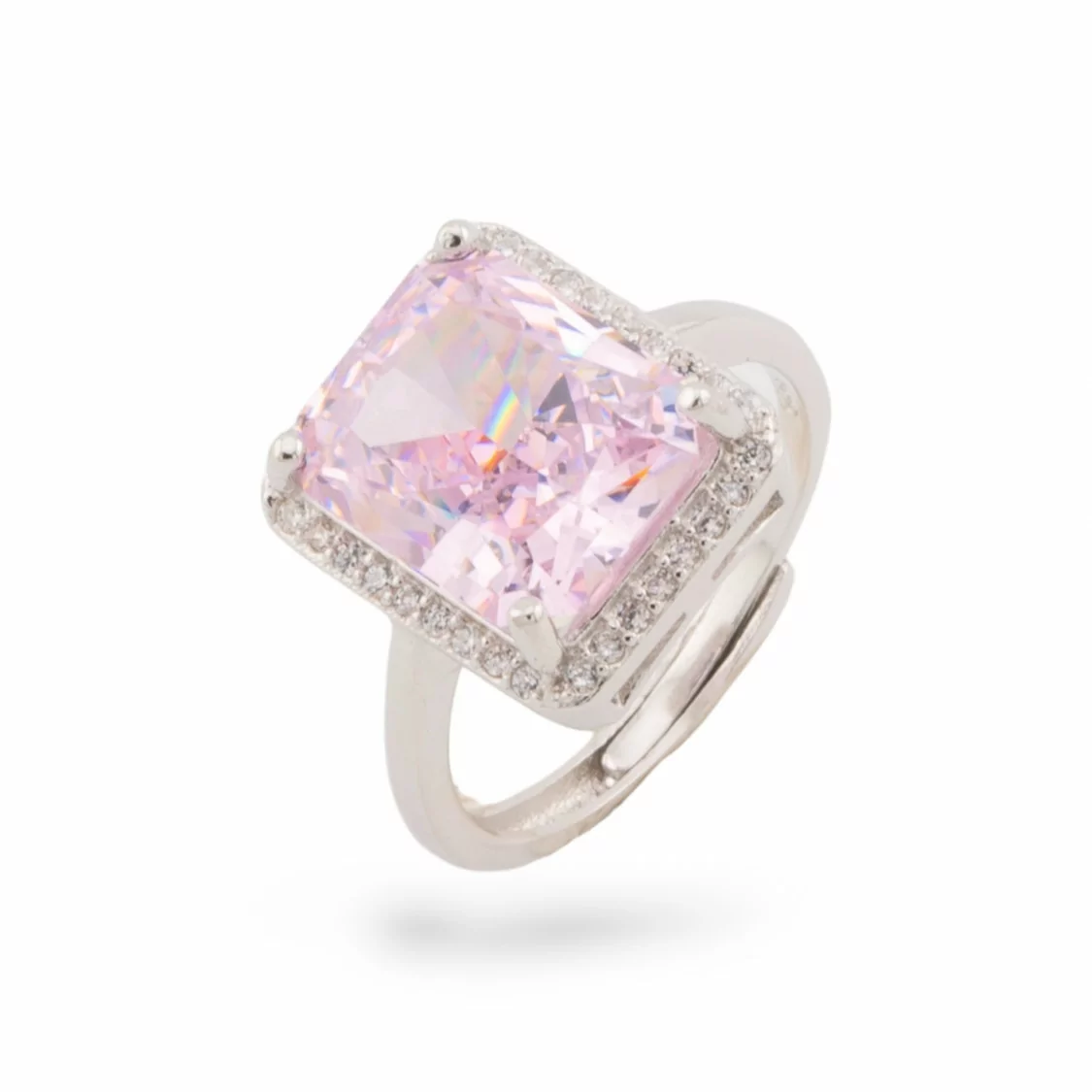 Anello Di Argento 925 Con Misura Regolabile 1pz MOD2 Rosa-ANELLI DI ARGENTO 925 | Worldofjewel.com