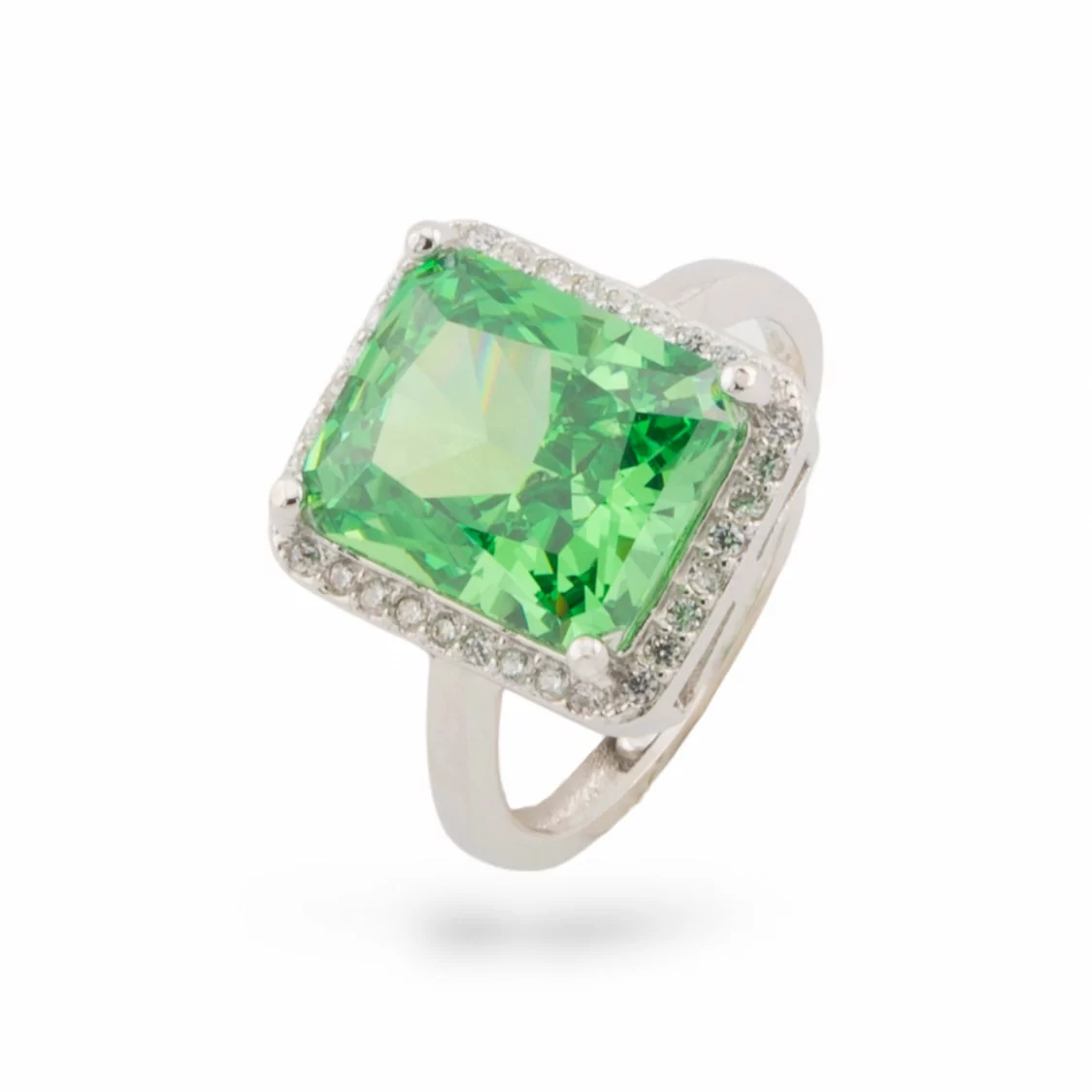 Anello Di Argento 925 Con Misura Regolabile 1pz MOD2 Verde-ANELLI DI ARGENTO 925 | Worldofjewel.com