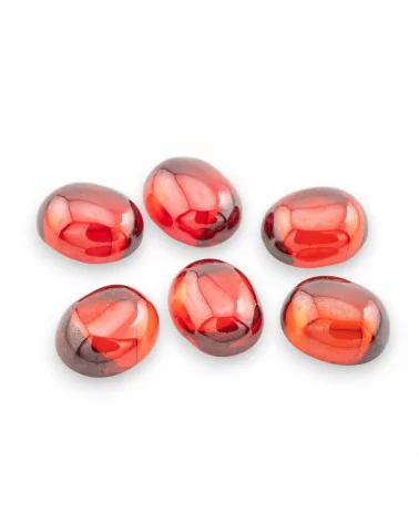 Cabochon Ovale Liscio Di Zircone 8x10mm 6pz Granato-CABOCHON E PIETRE SFUSE | Worldofjewel.com