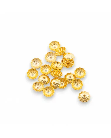 Coppette Di Argento 925 Fiore 5mm Confezione 5gr Dorato-COPPETTE LISCE | Worldofjewel.com