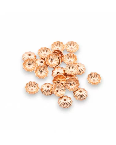 Coppette Di Argento 925 Fiore 5mm Confezione 5gr Oro Rosa-COPPETTE LISCE | Worldofjewel.com