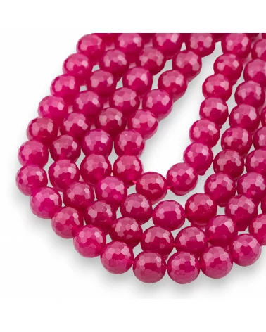 Giada Ghiaccio (Icy Jade) Ruby Perline Tonde Sfaccettate 10mm-GIADA GHIACCIO | Worldofjewel.com