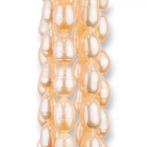 River Pearls Drops Striped 8.0-9.0mm Pink Long