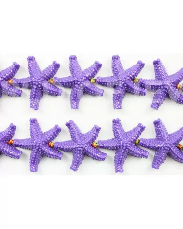 Resina Stelle Marine M2 40mm 10pz Viola-RESINA A FILO | Worldofjewel.com