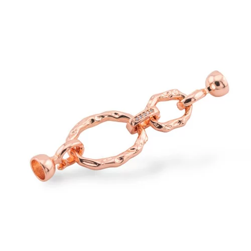 Bronze Closure 60x17mm With 7mm Cups 6pcs Rose Gold