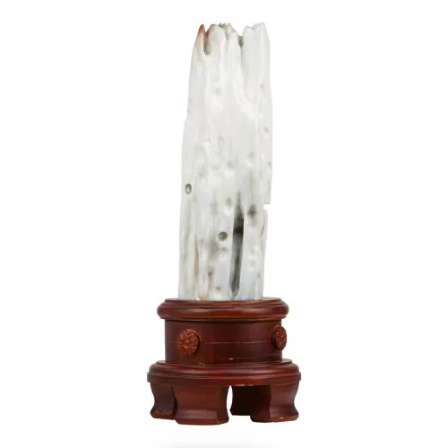 Estatua - Madera Fósil Con Base De Madera Altura 51cm COD 81254