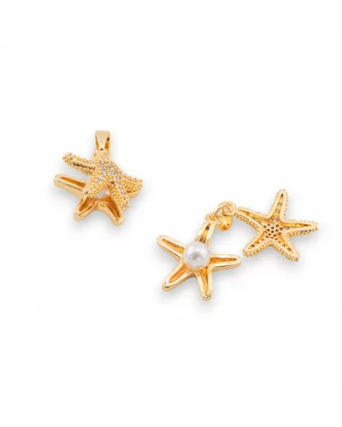 Componente Pendente Charms Di Bronzo Con Cristalli CZ 15x20mm 6pz-CIONDOLI DI OTTONE | Worldofjewel.com