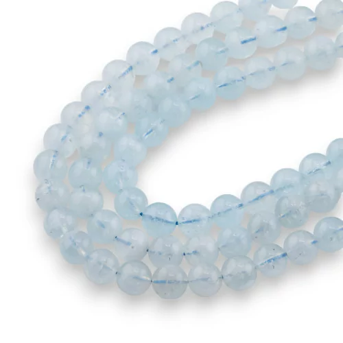 Aquamarine Milk Smooth Round (GSB) 10mm