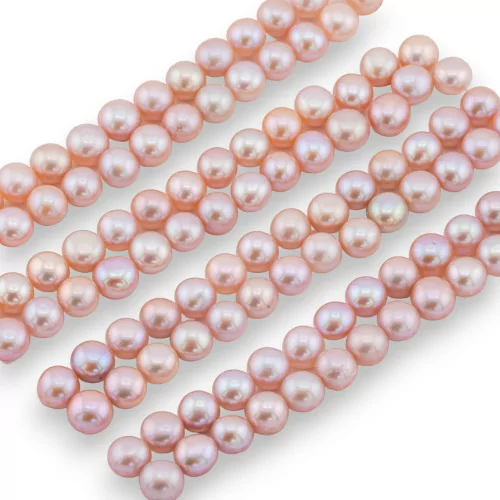 Botones Cabujón River Pearls 1 Agujero 6.0-6.5mm 56 Pares Lila