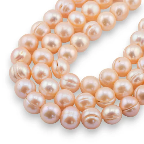 Round River Pearls 11,5-13,5mm Ροζ Ριγέ