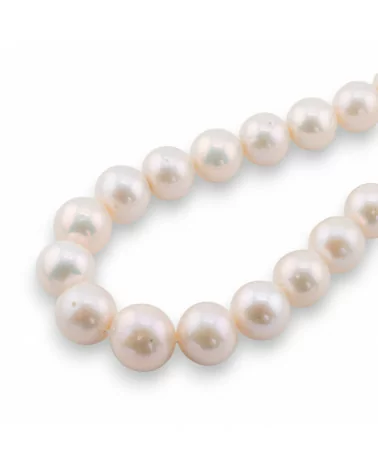 Perle Di Fiume Tondo Premium 12,0-15,0mm AAAAA Bianco-LINEA ALTA | Worldofjewel.com