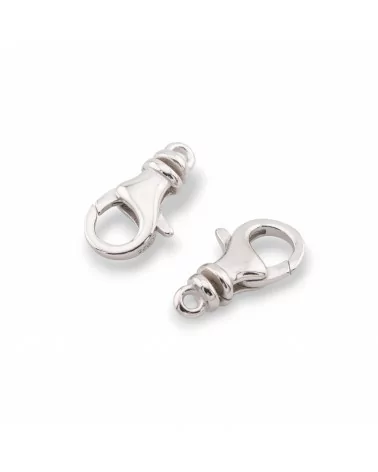 Chiusura Di Argento 925 Moschettone A Scatto 8x16mm 4pz Rodiato-CHIUSURE DI ARGENTO | Worldofjewel.com