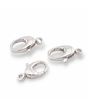 Chiusura Di Argento 925 Moschettone A Scatto Ovale 8x14mm 4pz Rodiato-CHIUSURE DI ARGENTO | Worldofjewel.com