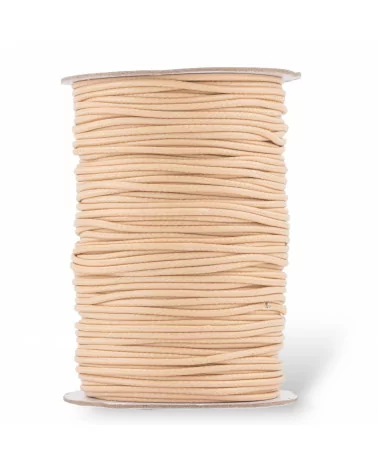 Cordone Cordoncino In Cotone Cerato 1,5mm 80 Metri Beige-CORDONCINO CERATO | Worldofjewel.com