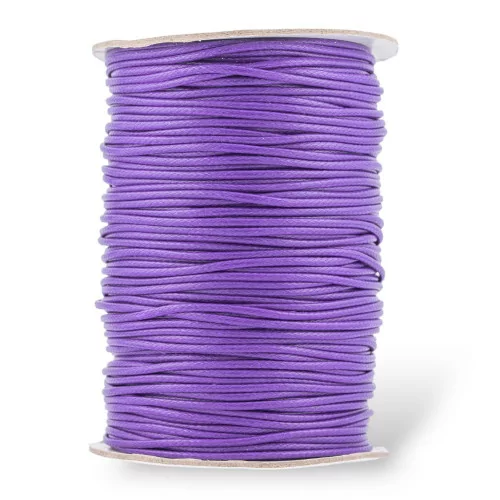 Cordon Coton Ciré 1,5mm 80 Mètres Violet