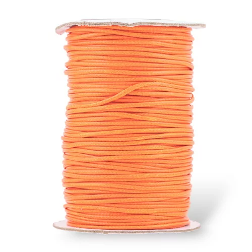 Cordon Coton Ciré 1,5mm 80m Orange Intense