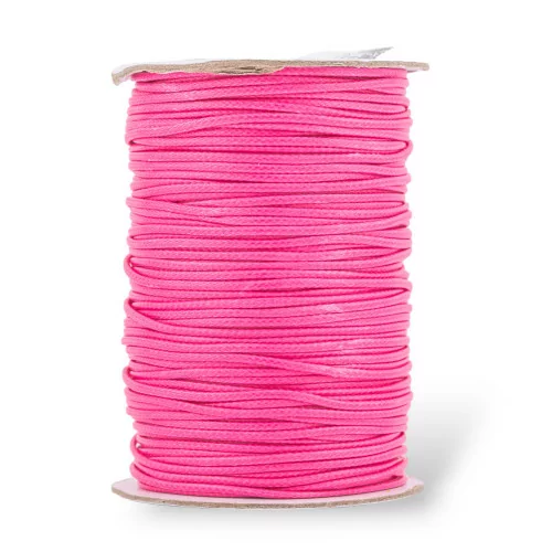 Cordon Coton Ciré 1,5mm 80m Rose Intense