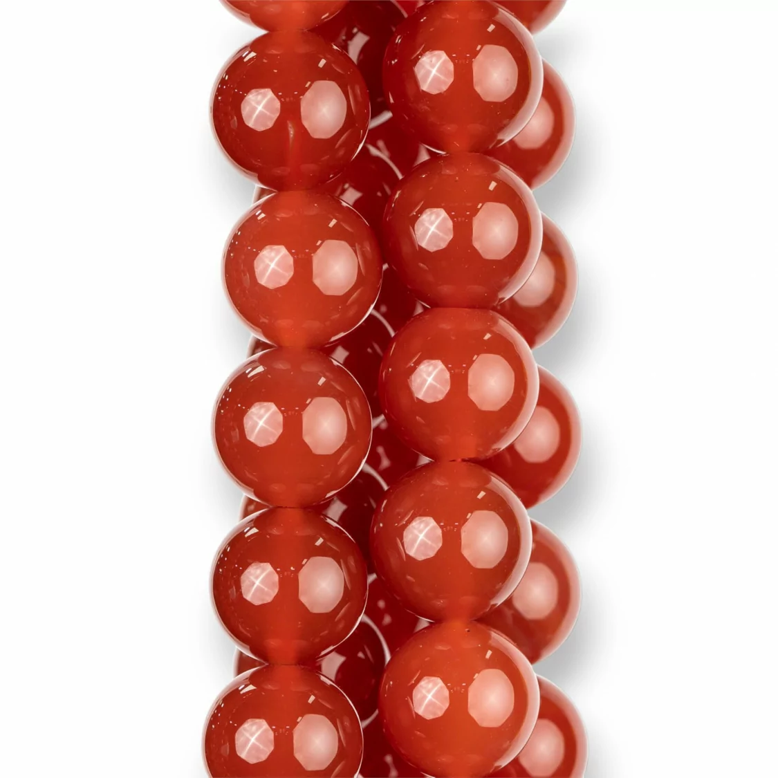 Corniola Rossa Tondo Liscio 10mm Prima Scelta-CORNIOLA ROSSA | Worldofjewel.com