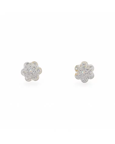 Orecchini A Perno Di Argento Stella con Strass 8mm-BRONZO CRYSTAL | Worldofjewel.com