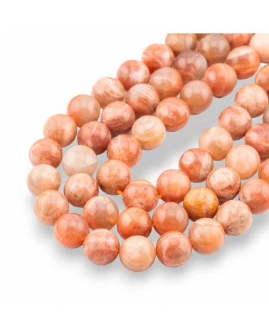 Pietra Di Luna Rosa Top Mix Tondo Liscio 10mm-PIETRE DI LUNA ROSA | Worldofjewel.com