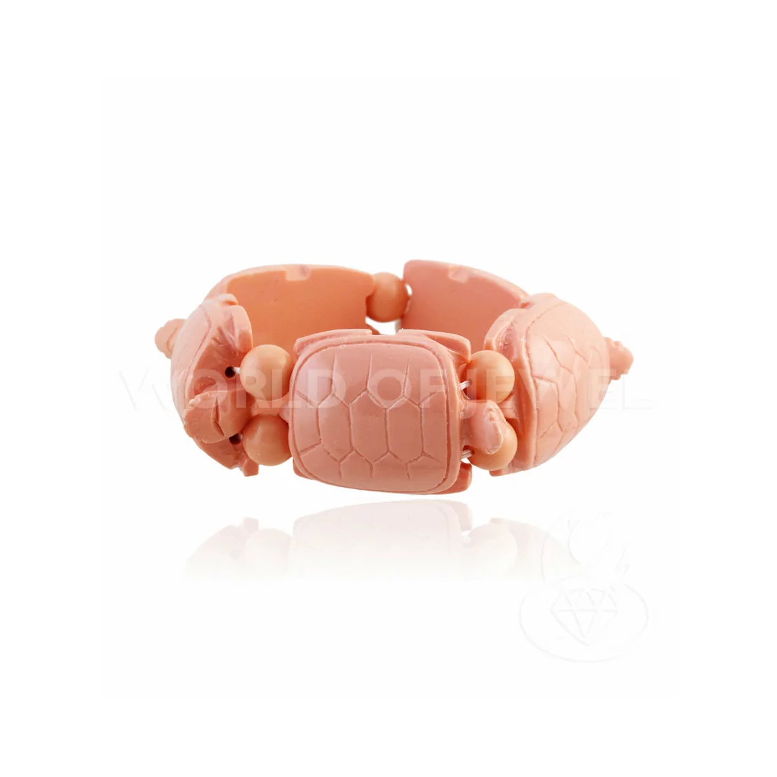 Bracciale Di Pietre Dure Tartaruga Grande 23x30mm Resina Arancio-BRACCIALI BIJOUX | Worldofjewel.com