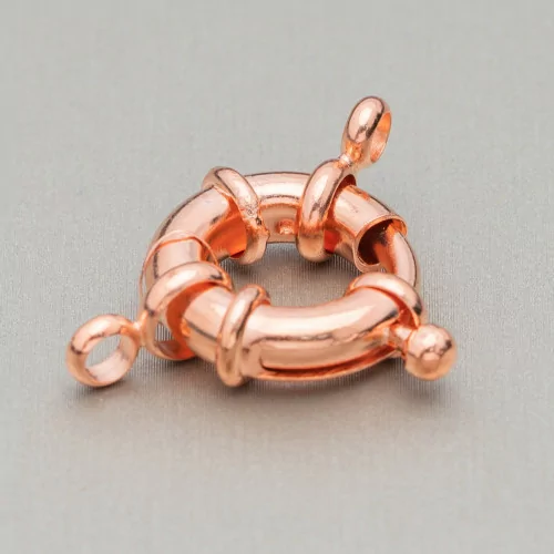 Chiusura di Ottone Tondo Nickelfree 11mm 55pz Oro Rosa Scuro-CHIUSURE DI OTTONE E BRONZO | Worldofjewel.com