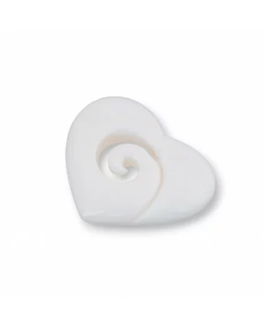 Componente di Osso Cuore Forato 37x30mm 1pz-COMPONENTI DI OSSO | Worldofjewel.com