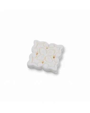 Componente di Osso Quadrato Inciso 18mm 2pz-COMPONENTI DI OSSO | Worldofjewel.com