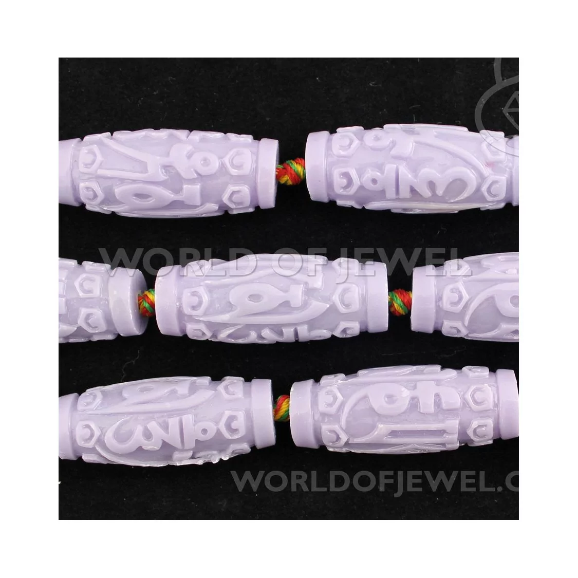 Resina Tubo Inciso 14x34mm 10pz Lilla-RESINA A FILO | Worldofjewel.com