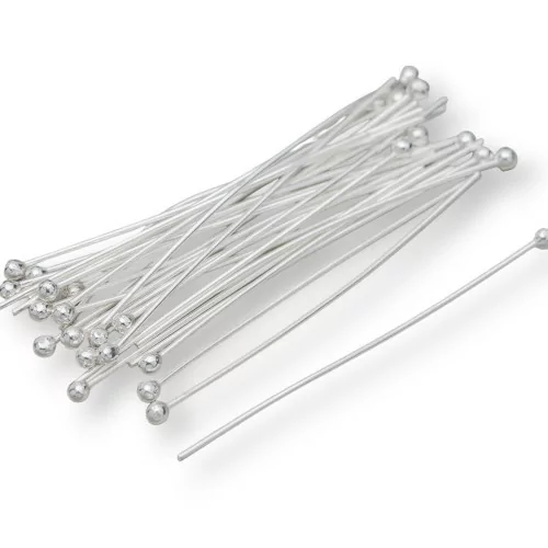 925 Silver Pins 30mm Wire 0.50mm 5 Grams Approx. 60pcs Silver Plated