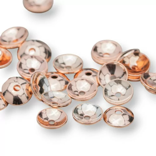 925 Silver Cups Smooth 10mm 5gr 16pcs Approx Rose Gold