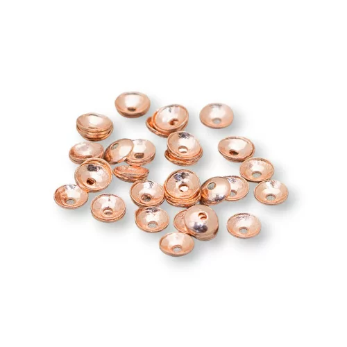 Glatte 925er Silberbecher, 4 mm, 5 g, 90 Stück, ca. Roségold