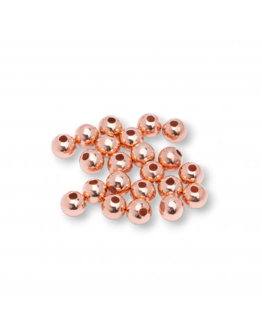 Distanziatore Palline Di Argento 925 4mm Foro 1,5mm 5gr 50pz ca. Oro Rosa-PALLINE LISCE | Worldofjewel.com