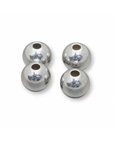 Distanziatore Palline Di Argento 925 6mm Foro 2.0mm 5gr 16pz Rodiato-PALLINE LISCE | Worldofjewel.com