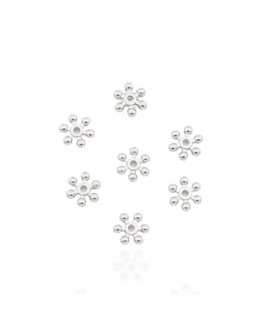 Distanziatori Rondelle Di Ottone Fiore 10x2mm 100gr Rodiato-CONNETTORI LISCI | Worldofjewel.com