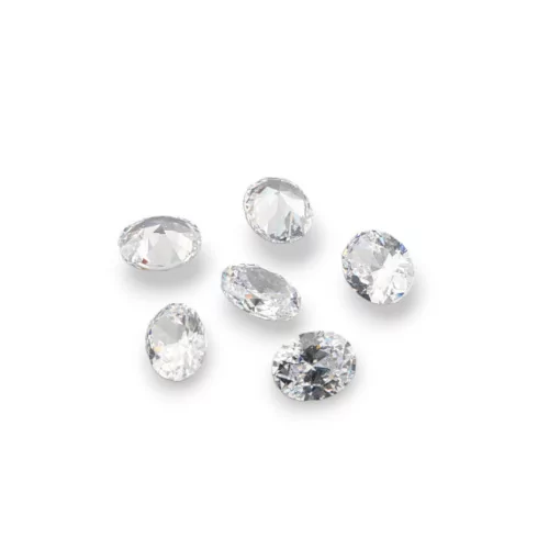 Cubic Zirconia Gemstone Oval Zircon 8x10mm 6pcs