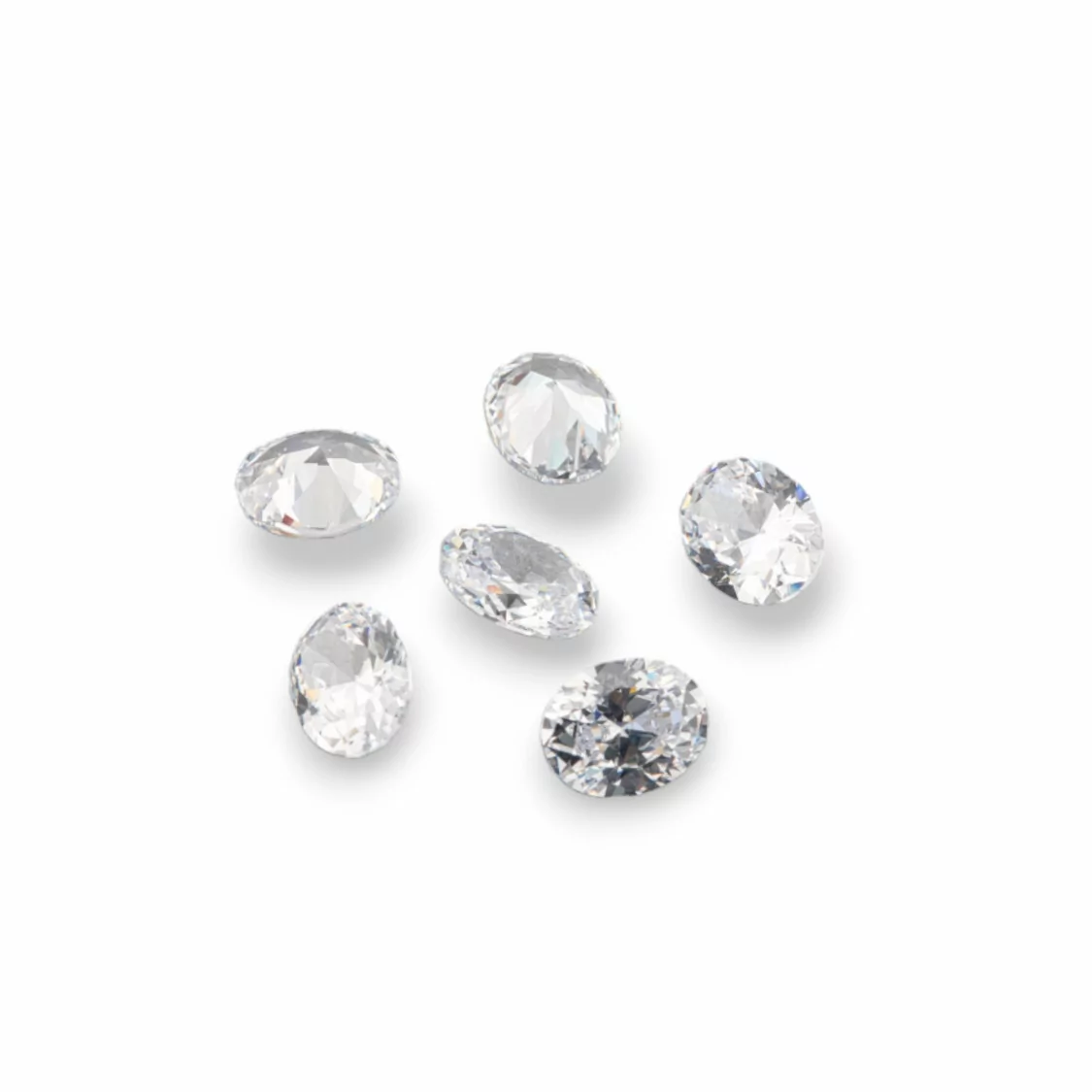 Gemma Cubic Zirconia Zircone Ovale 8x10mm 6pz-PIETRE DA CASTONE E ZIRCONI | Worldofjewel.com