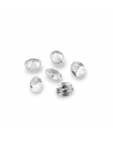 Gemma Cubic Zirconia Zircone Ovale 8x10mm 6pz-PIETRE DA CASTONE E ZIRCONI | Worldofjewel.com