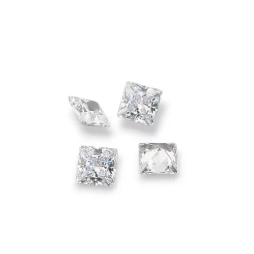 Cubic Zirconia Gem Τετράγωνο Cut Zircon 10x10mm 4τμχ