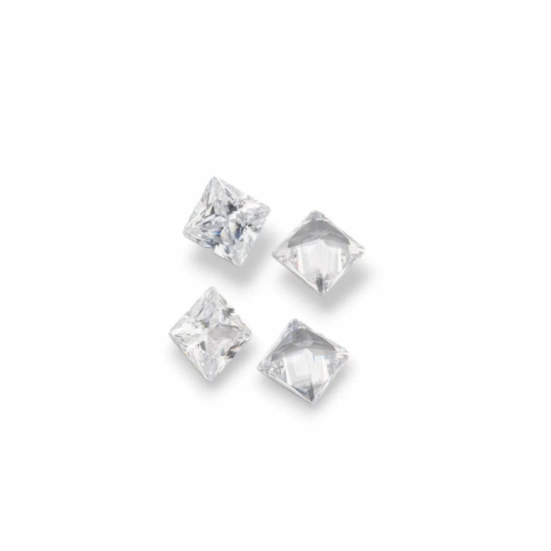 Gemma Cubic Zirconia Zircone Taglio Quadrato 8x8mm 8pz-PIETRE DA CASTONE E ZIRCONI | Worldofjewel.com